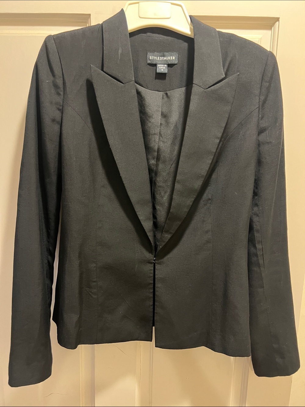 Stylestalker Black Slim-Fit Single-Button Blazer